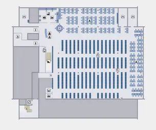 Floor plan of the 2nd floor of Branch Library 3 from the Room Information System