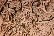 Haftshuya (near Isfahan, Iran), Friday Mosque, detail of carved stucco. 