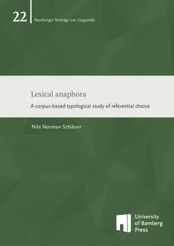 Buchcover von "Lexical anaphora : a corpus-based typological study of referential choice"