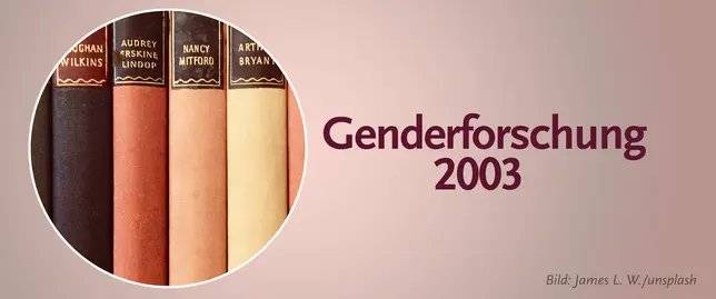 Banner mit Aufschrift "Genderforum 2003"