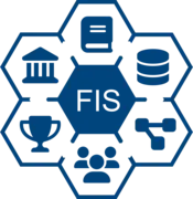 Logo des Bamberger FIS. Es zeigt eine schematische Darstellung des Forschungsinformationssystems