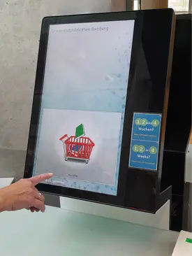 Welcome page of the self-service checkout