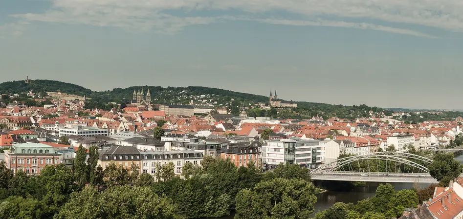 Panoramaansicht der Domstadt Bamberg
