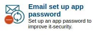 view Email set up password from the IAM-Portal