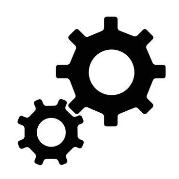 Two interlocking gear wheels