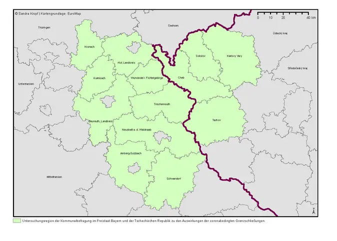 Eine Landkarte zeigt die Regionen der  befragten Bürgermeisterinnen und Bürgermeister.