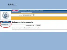 Frühstudium Lehrveranstaltungen Screen 2