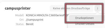 view Printer Options