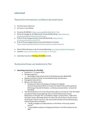 My academic CV in German.