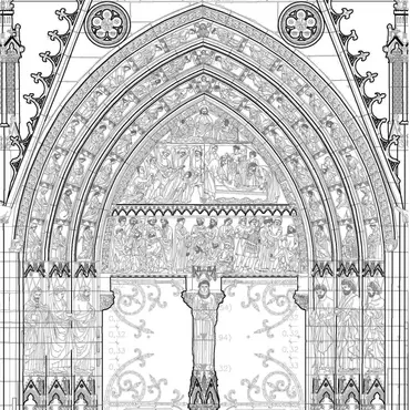 Portal of the south transept of Notre-Dame de Paris Cathedral