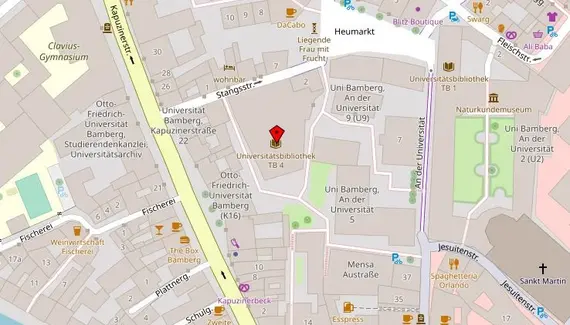 Location of Branch Library 4 in Openstreetmaps