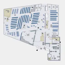 Floor plan of the ground floor of Branch Library 4 from the interactive floor plan