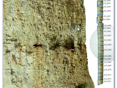 Drohnenbasierte Aufnahme der Stratigraphie der Jura-Ablagerungen Steinbruch Schorr, Wattendorf / Drone-based recording of the stratigraphy of the Jurassic deposits in the “Schorr” quarry, Wattendorf/Bavaria Germany