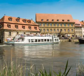 Boot in Bamberg auf Fluss
