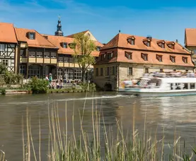 Boot in Bamberg auf Fluss