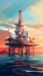 An oil platform