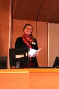 Photo of Christina-Anna Geus giving her talk.