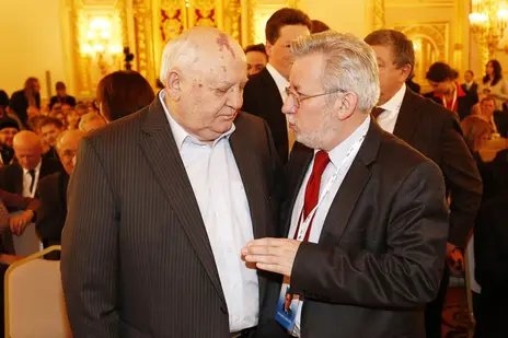 Prof. Grotzky und Michail Gorbatschow