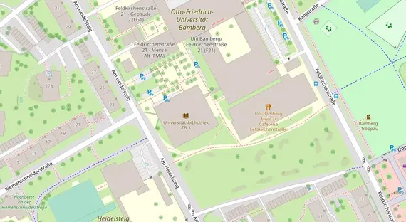 Lage der Teilbibliothek 3 in Open Street Maps
