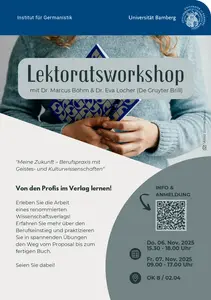 Lektoratsworkshop am 6./7.11.2025