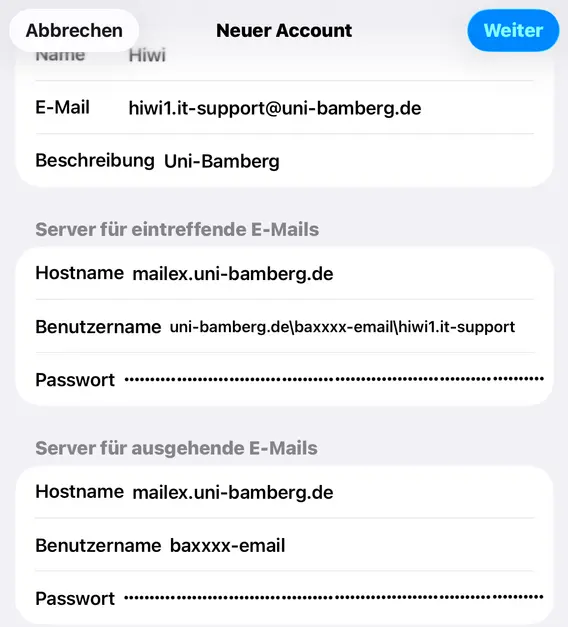 view Configuring a Task-Based Email Account