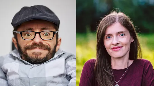 Porträts Raúl Krauthausen und Adina Hermann