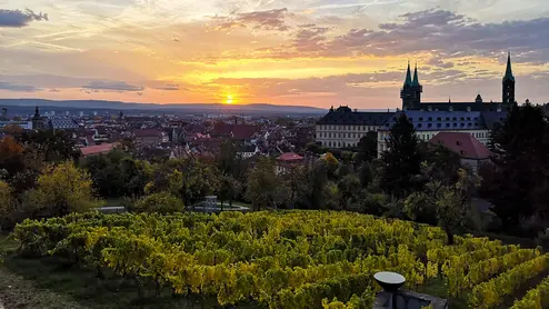 Bamberg panorama Sonnenaufgang über Bamberg