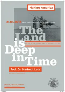 Poster for the guest lecture by Prof. Dr. Hartmut Lutz. In addition to the information about the event, it shows a photo of Canadian Indigenous people.