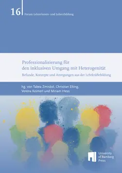Covergraphik zum Buch "Professionalisierung für den inklusiven Umgang mit Heterogenität", hg. von Tabea Zmiskol, Christian Elting, Verena Keimerl und Miriam Hess