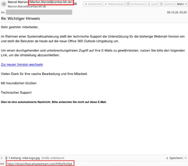 Phishing vom 06.10.2026