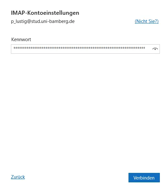 view Entering the email app password