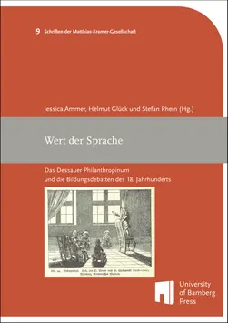 Covergraphik zum Buch "Wert der Sprache" von Jessica Ammer, Helmut Glück und Stefan Rhein (Hg.)