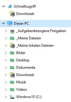 Benutzerordner mit Folderredirection unter Windows 10