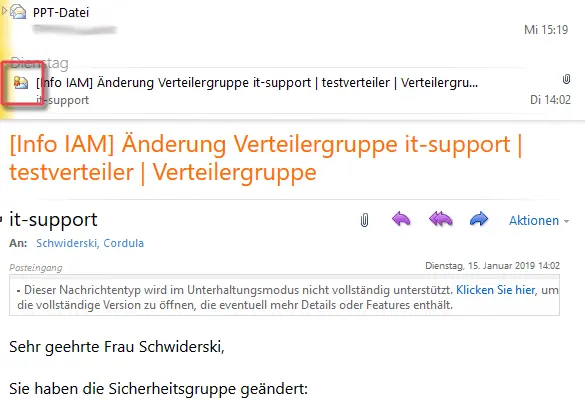 Signierte E-Mail in Mailex