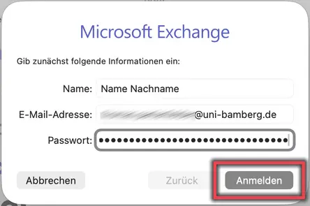 view Microsoft Exchange login details
