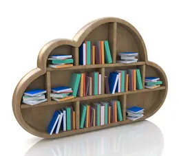 Bookshelf formed like a cloud