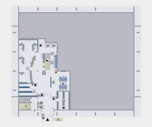 Grundriss des Erdgeschosses der Teilbibliothek 3 aus dem Rauminfosystem