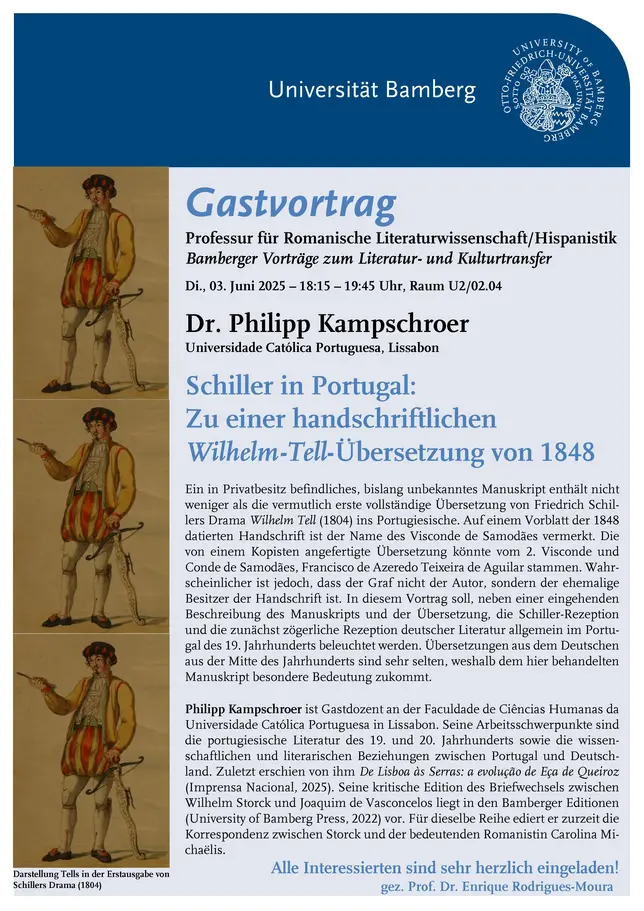 Plakat zum Gastvortrag von Dr. Philipp Kampschroer