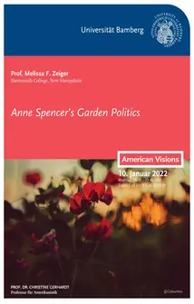 Poster for the guest lecture by Prof. Melissa F. Zeiger. Depicted are the lecture dates and flowers in evening light.