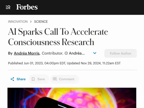 Preview of Article on Forbes.com