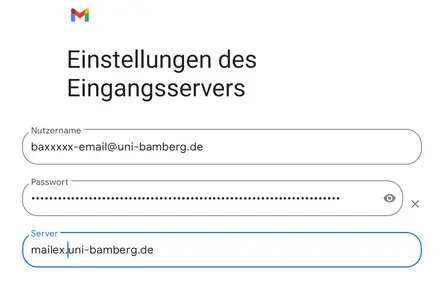 view Abbildung 2: Posteingangsserver Konfiguration