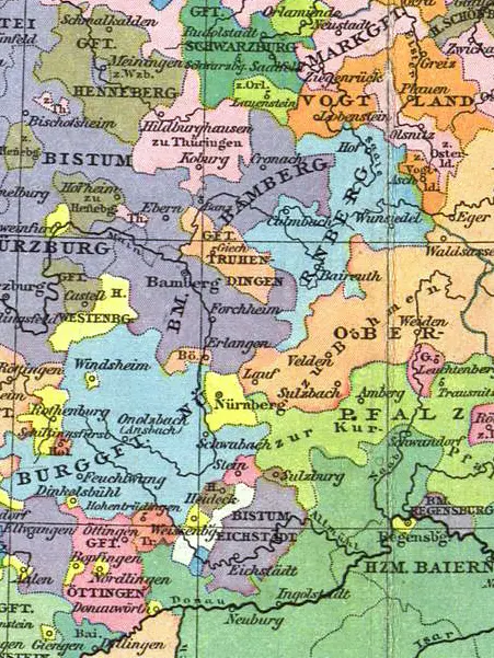 Karte Droysen HRR ca. 1350