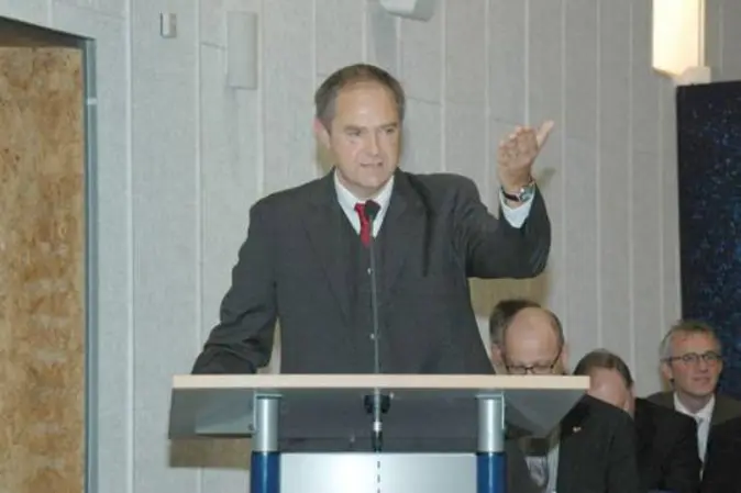 Vizepräsident Rainer Drewello beim Dies academicus 2007.