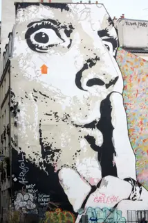Photo of street art in Paris.