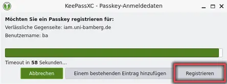 Token ausrollen und registrieren