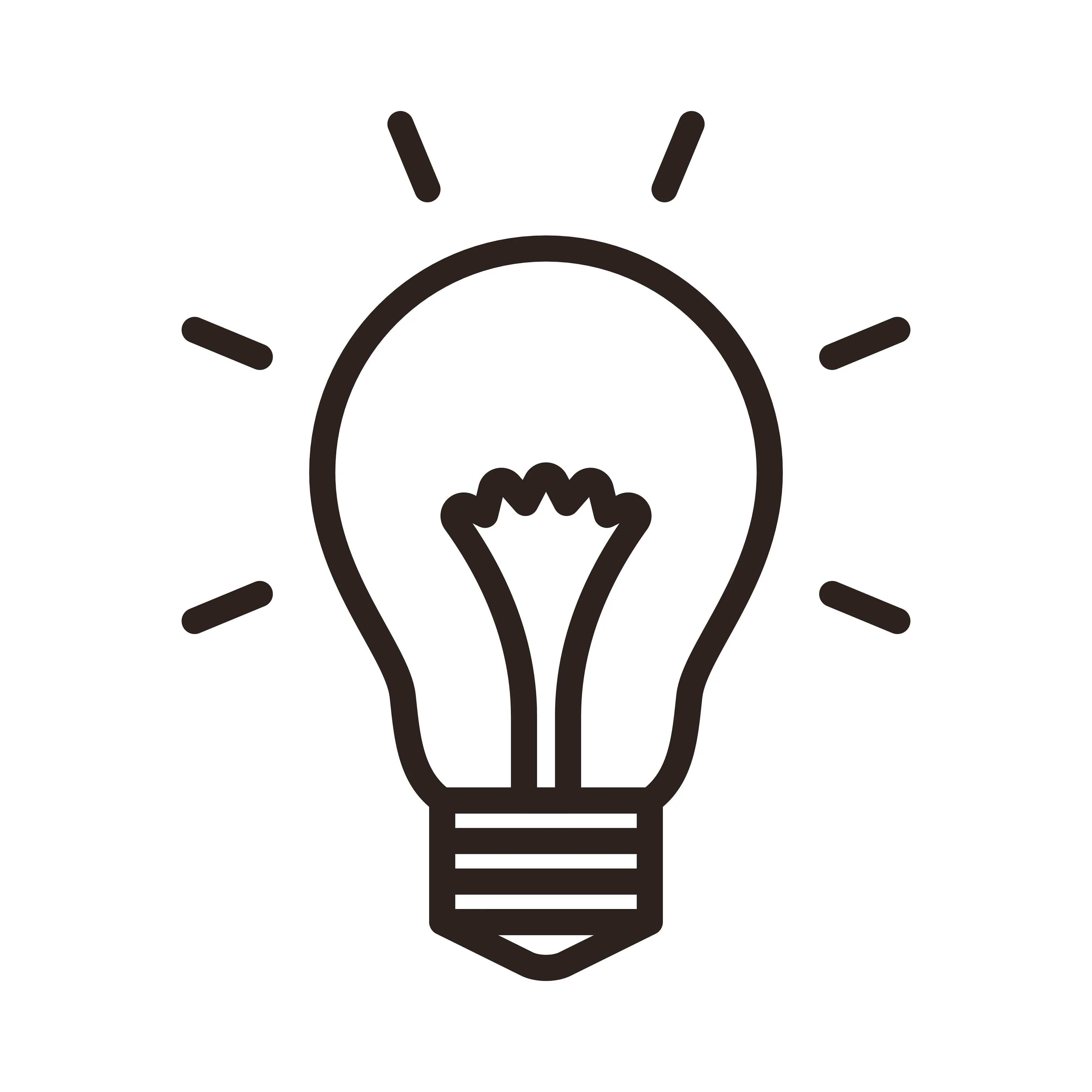 Glowing light bulb