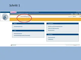 Frühstudium Lehrveranstaltungen Screen 1