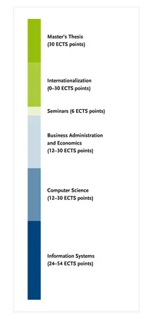 Overview of the degree programme's module groups – more details can be found in the study and subject examination regulations