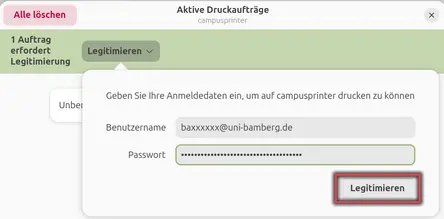 view Print Job Login