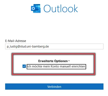 view Add Mailbox Using Advanced Options